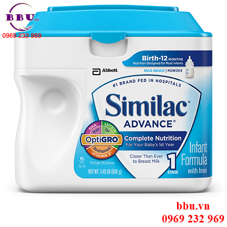 Sữa similac advance organic hữu cơ dành cho bé từ 0-12 tháng 658g nhập từ mỹ