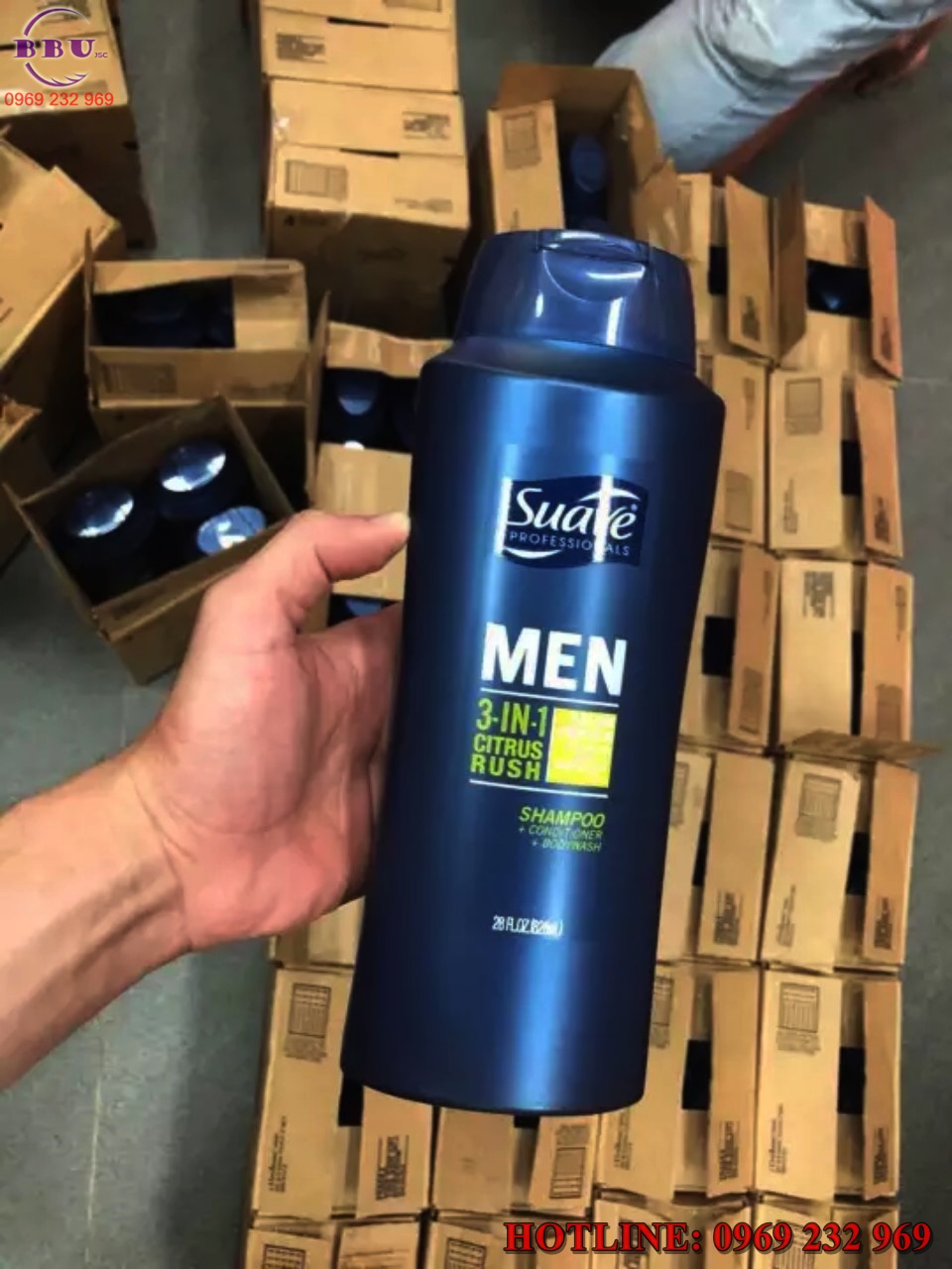 Sữa tắm gội suave men 3 in 1 citrus rush