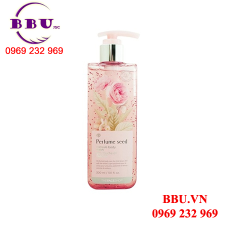 Sữa tắm hoa hồng the face shop perfume seed capsule body wash