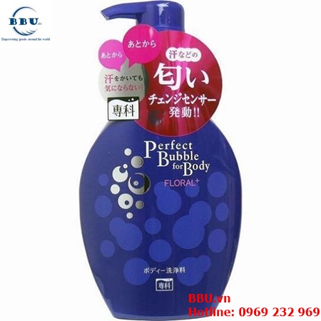  sữa tắm shiseido perfect bubble for body floral+