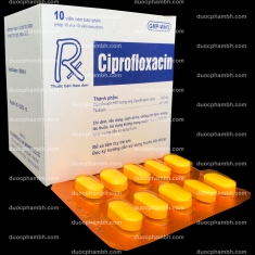 Ciprofloxacin hộp 100 viên