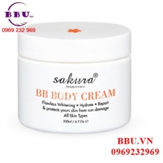 Kem dưỡng trắng và trang điểm toàn thân sakura bb body cream (200g) Kem dưỡng trắng và trang điểm toàn thân sakura bb body cream (200g)