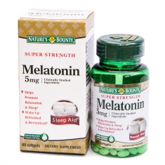 Thuốc điều hòa giấc ngủ - super strength melatonin 5 mg  Thuốc điều hòa giấc ngủ - super strength melatonin 5 mg