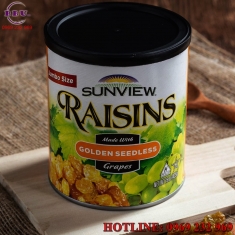 Nho khô mỹ không hạt sunview raisins  Nho khô mỹ không hạt sunview raisins