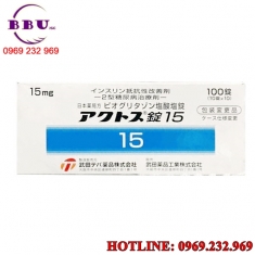 Viên đặc trị tiểu đường actos tablet 15mg nhật bản