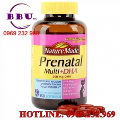 Vitamin cho bà bầu nature made prenatal multi dha  Vitamin cho bà bầu nature made prenatal multi dha
