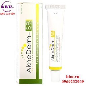 Thuốc điều trị mụn mũ sưng viêm ,mụn đầu trắng aknederm - bp 2,5%