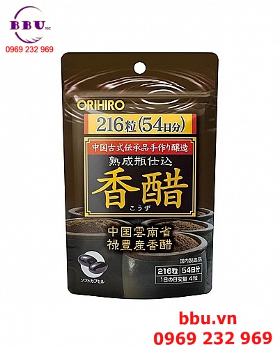 Thuốc uống giảm cân chiết xuất từ dấm đen nhật bản orihiro hộp 216 viên