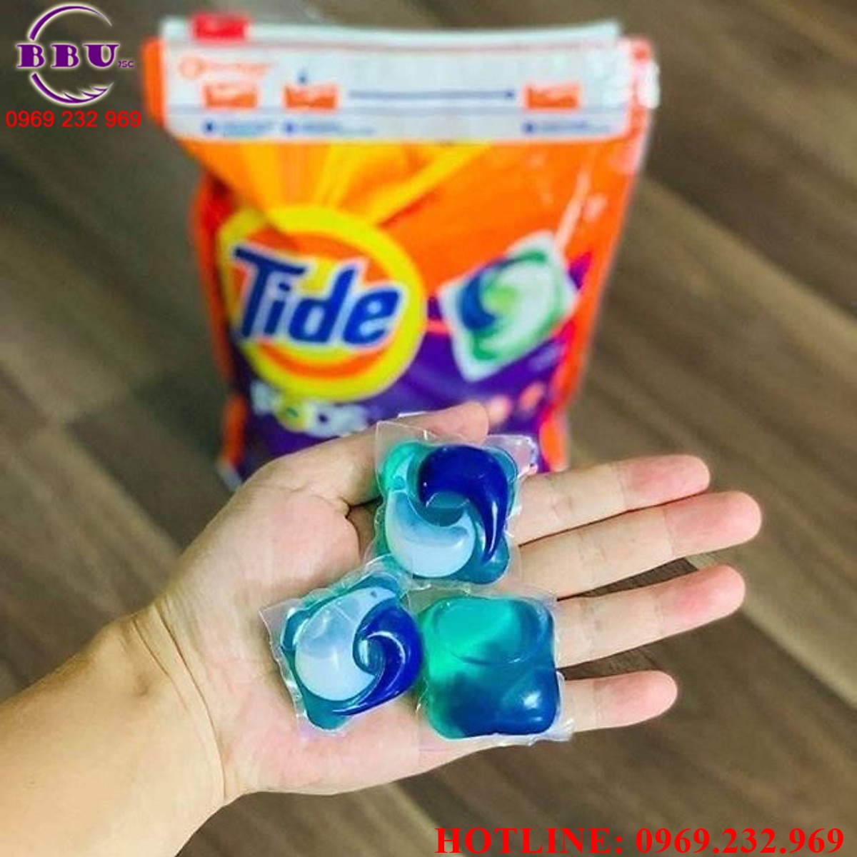 Viên giặt tide pods 3 in 1 gói 42 viên