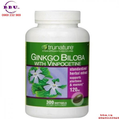 Viên uống bổ não trunature ginkgo biloba 120mg của mỹ