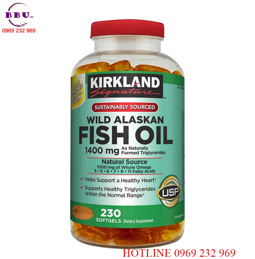 Viên uống dầu cá kirkland signature omega 3 fish oil