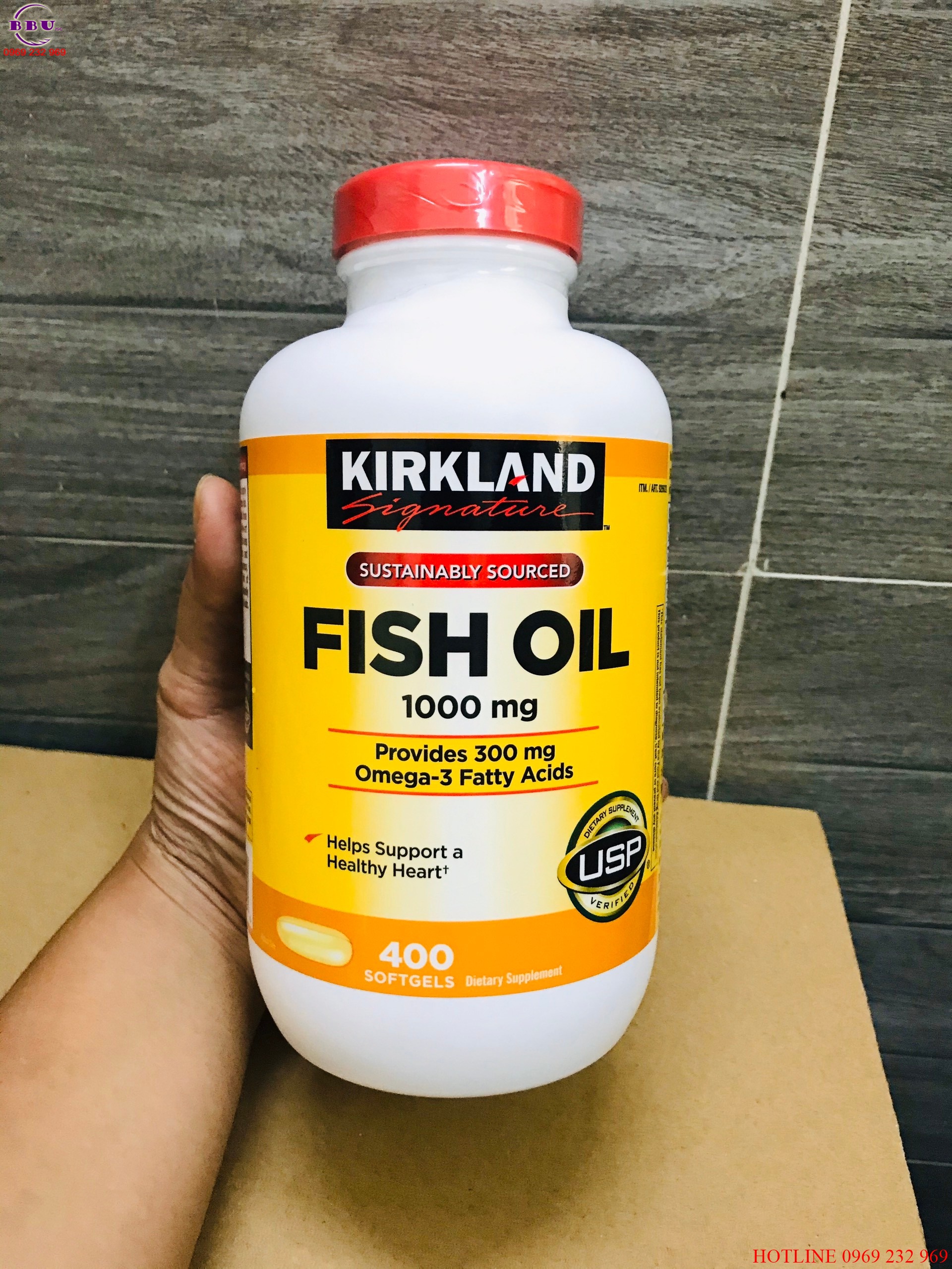 Viên uống dầu cá kirkland signature omega 3 fish oil