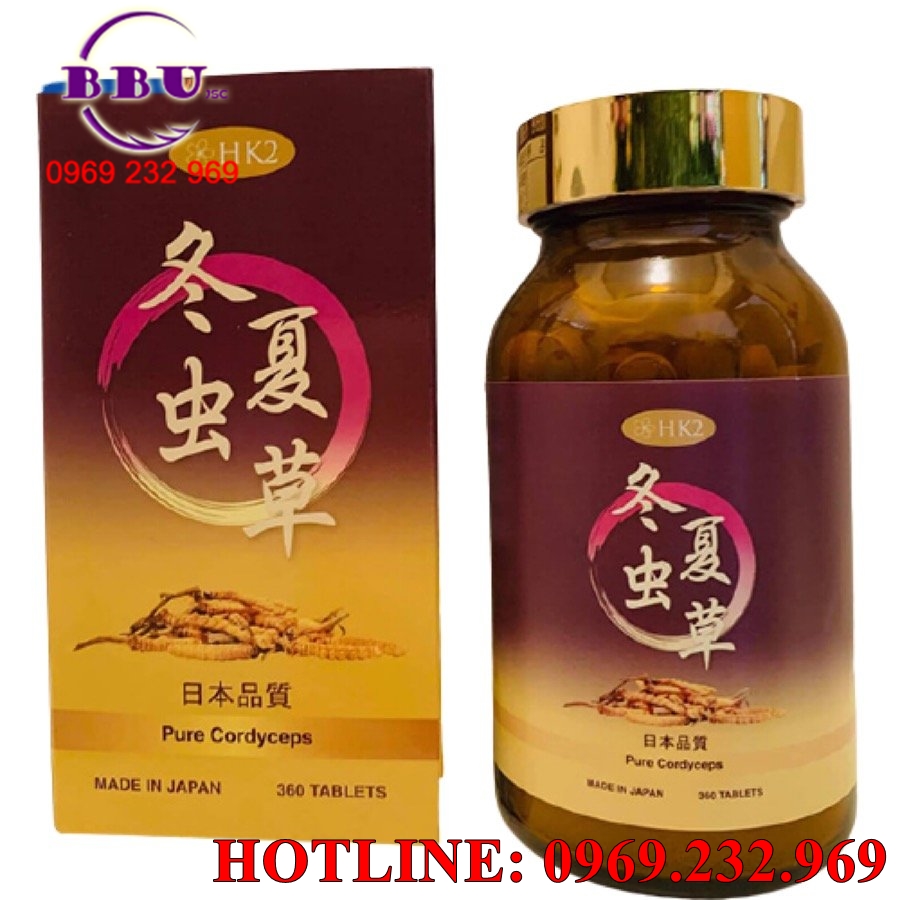 Viên uống đông trùng hạ thảo hk2 pure cordyceps