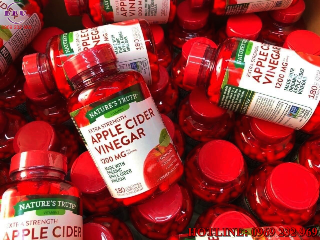 Viên uống giấm táo natures truth apple cider vinegar 1200 mg