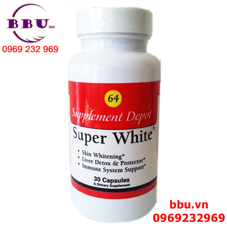 Viên uống làm trắng da super white sữa ong chúa 64 của mỹ