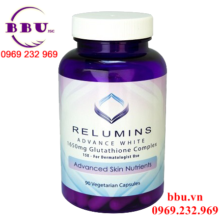 Viên uống trắng da relumins advance white 1650mg glutathione 90 viên