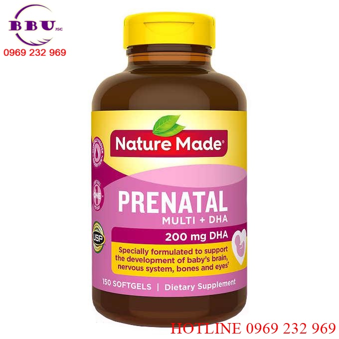 Viên uống vitamin tổng hợp cho bà bầu prenatal multi dha