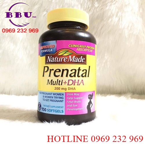 Viên uống vitamin tổng hợp cho bà bầu prenatal multi dha