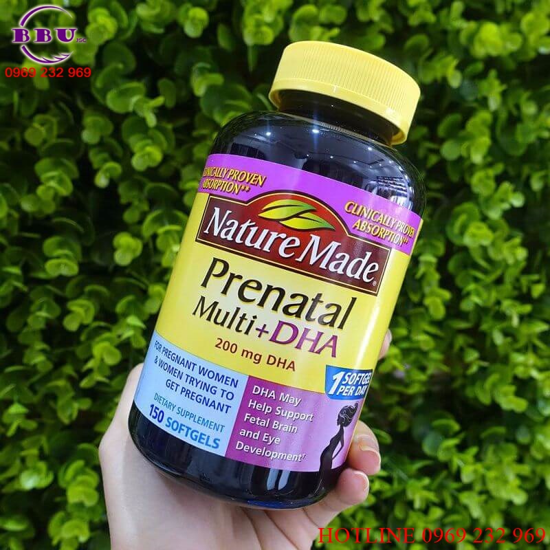 Viên uống vitamin tổng hợp cho bà bầu prenatal multi dha