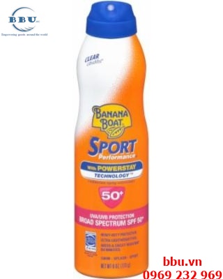 Xịt chống nắng banana boat mist sport performance broad spectrum spf 50+ tốt